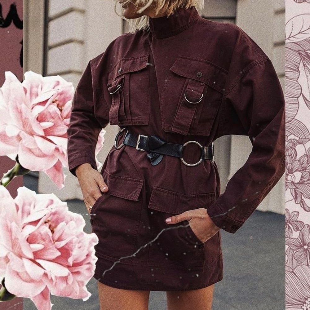 INSPR by Tezza Brown Military Dress, medium
